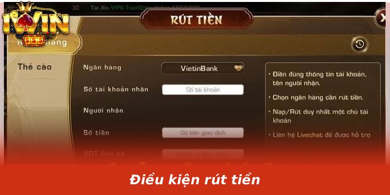 Điều kiện rút tiền